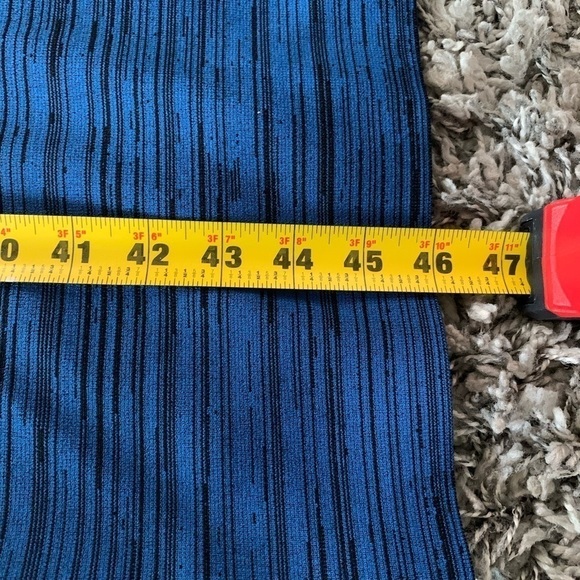 DVF Blue Spacedyed Body Con Midi Dress - Picture 5 of 8